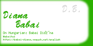 diana babai business card